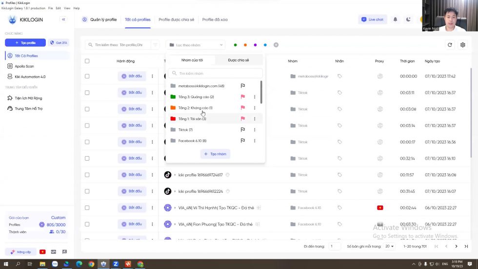 Mr Kevin Ngo chia sẻ cách chạy dàn quảng cáo của KikiLogin