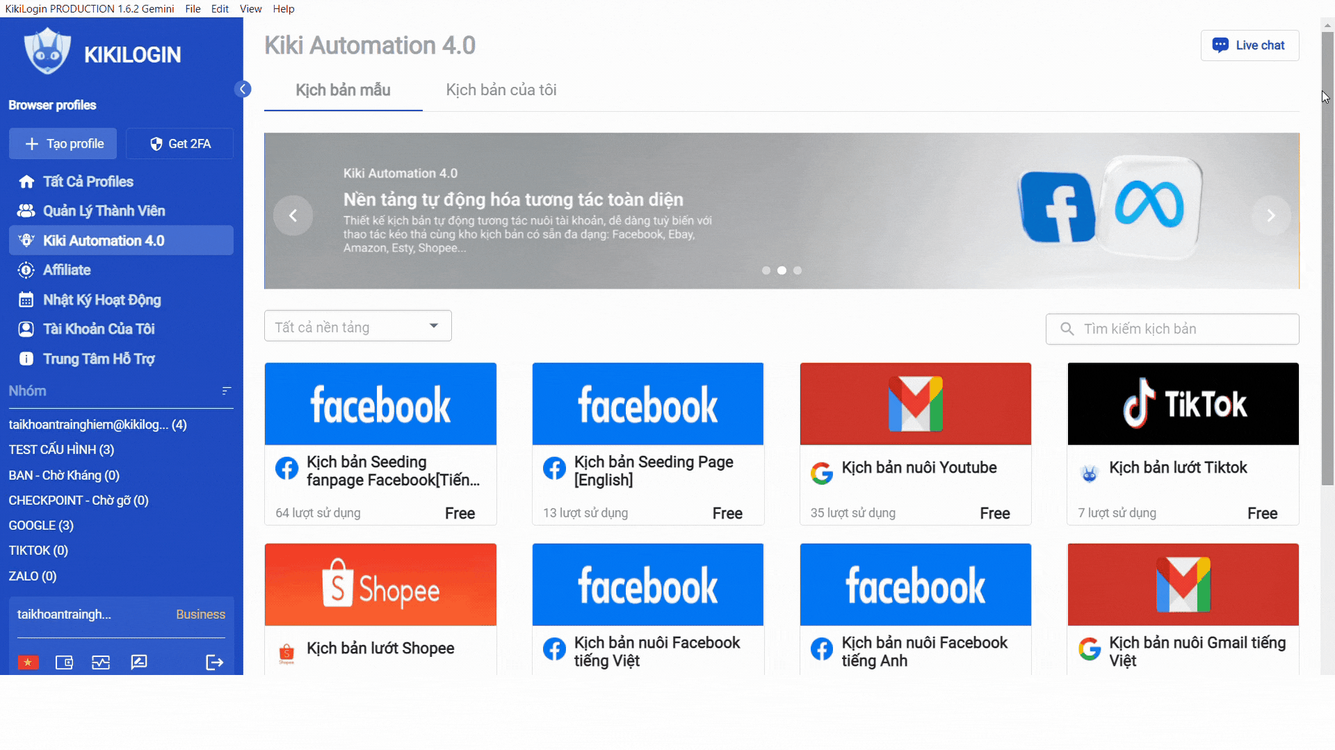 Kho kịch bản tùy biến trên nhiều nền tảng như Facebook, Youtube, Tiktok