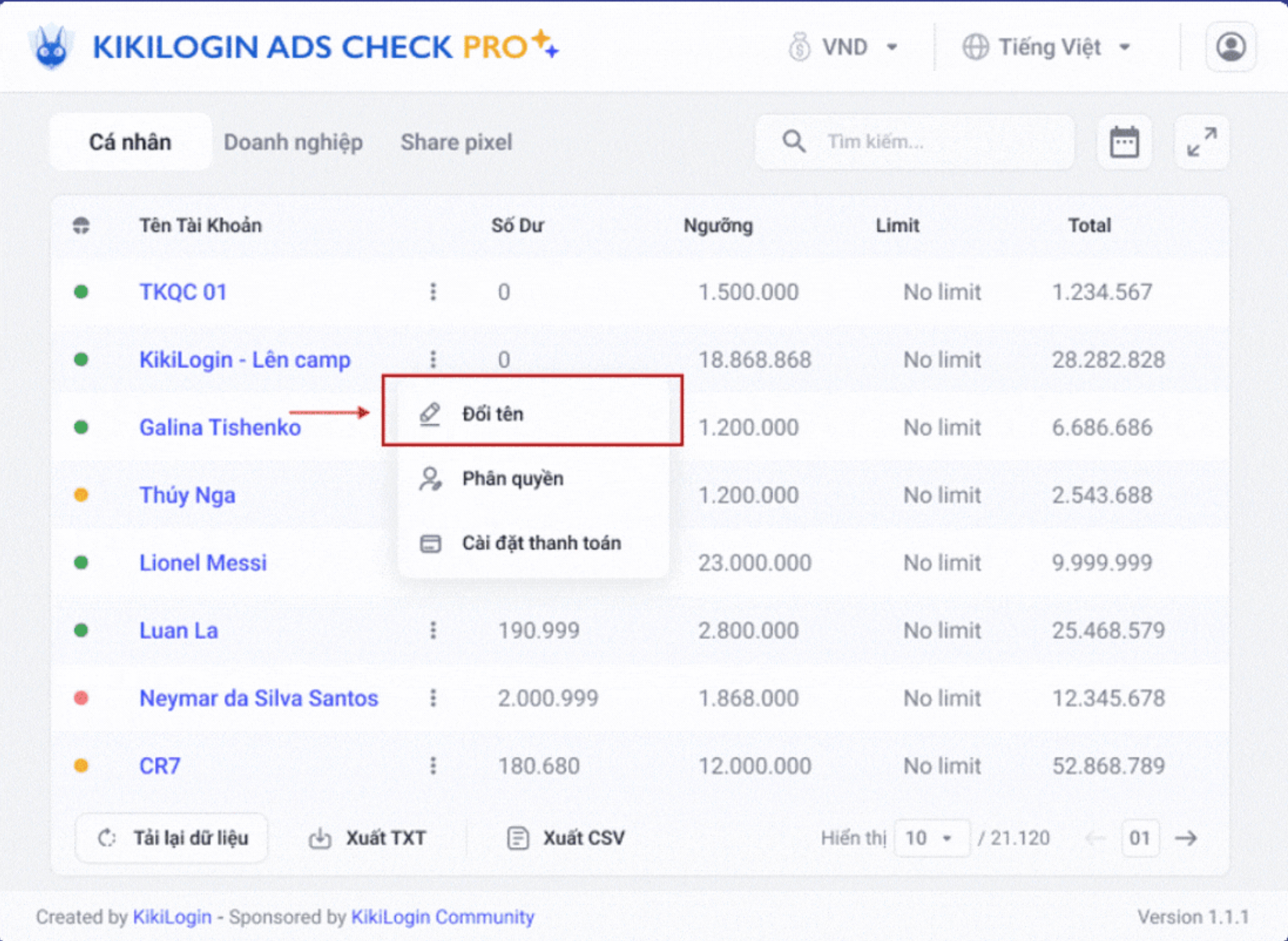 AdsCheck Pro extension checking Facebook Ads accounts, BM, and Fanpages